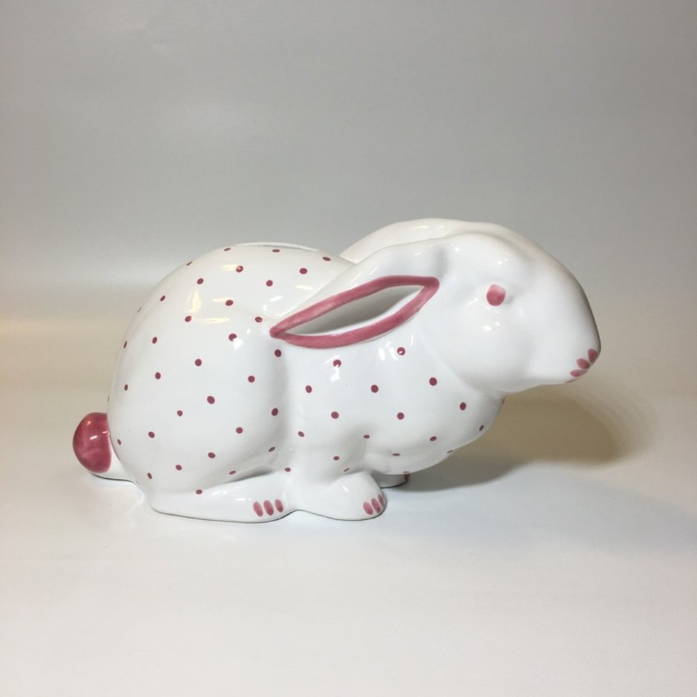Tiffany & co. Pink Polka Dot Bunny Bank